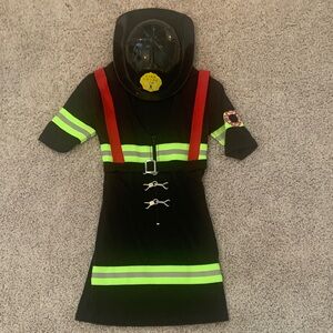 Woman’s Firefighter Costume - Black and Red